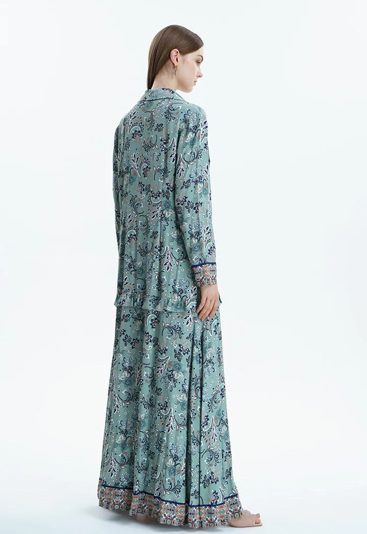 Forest Green Formal Maxi Abaya