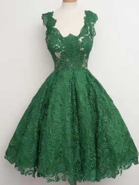 Green Lace Homecoming Dress Cheap Party Homecoming Dress ER122