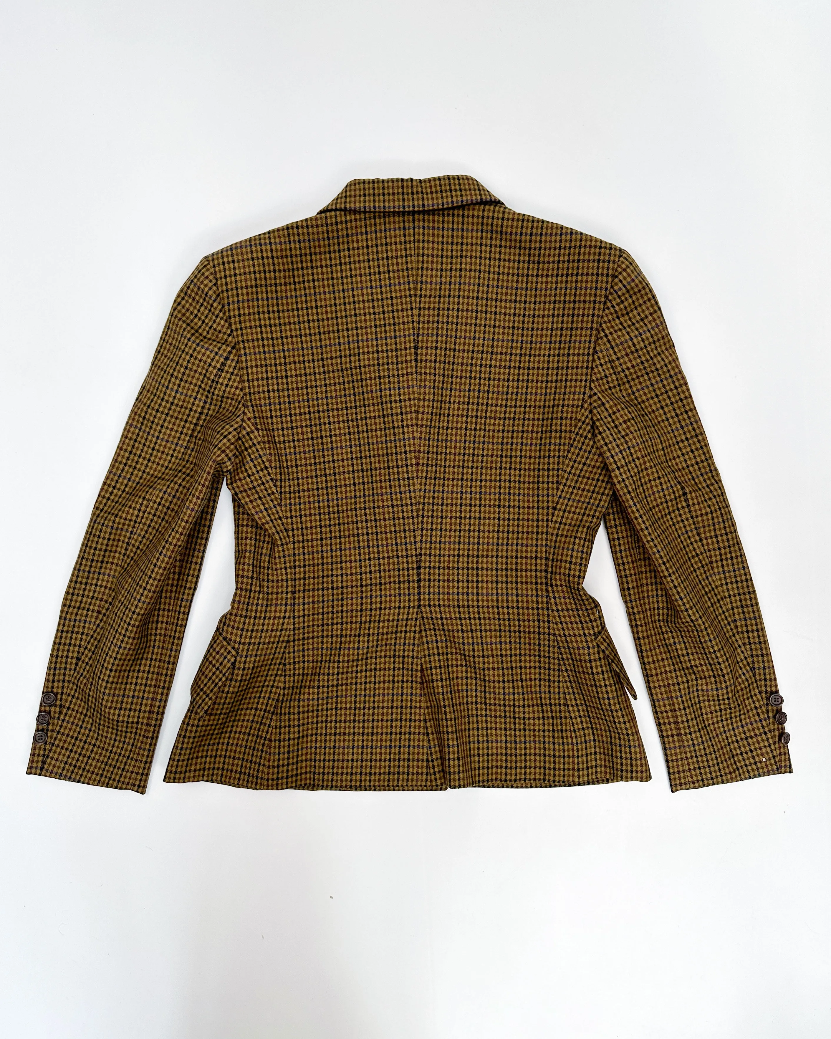 Moschino 'Cheap and Chic' Checkered Blazer 1980's