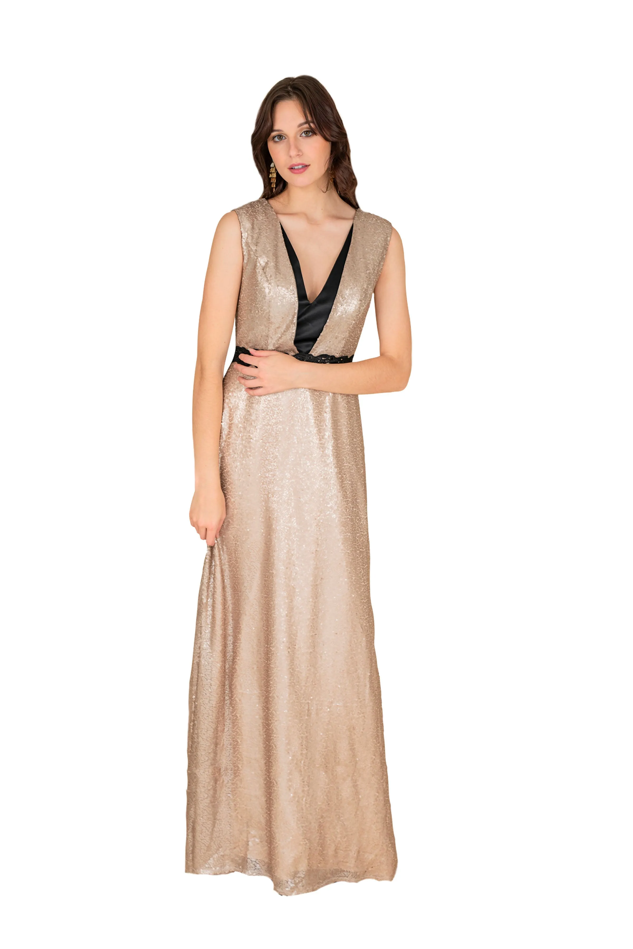 Sequins Train Formal Dress