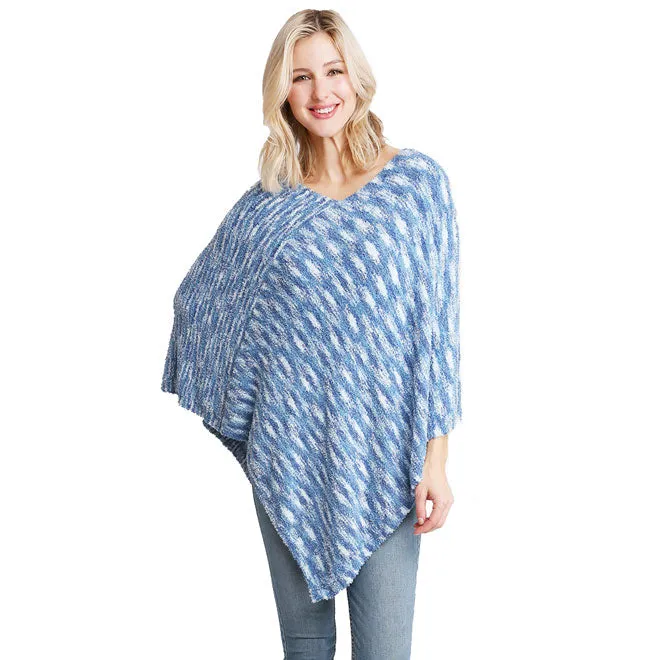 Soft Cozy Mixed Printed Poncho