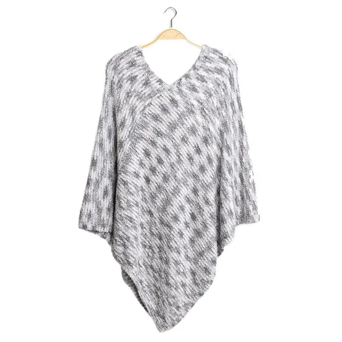 Soft Cozy Mixed Printed Poncho