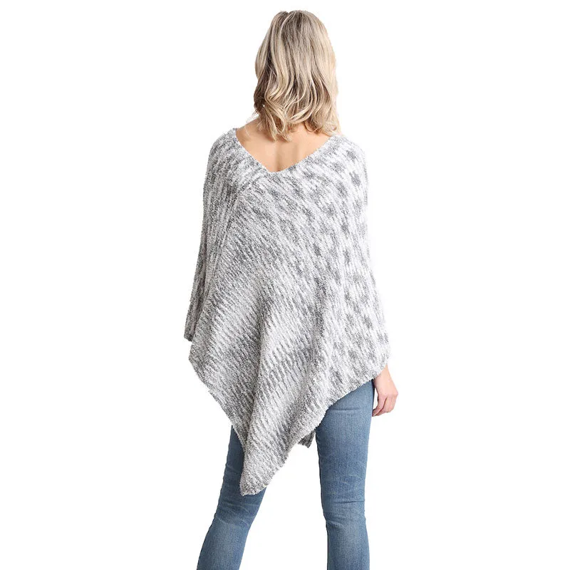 Soft Cozy Mixed Printed Poncho