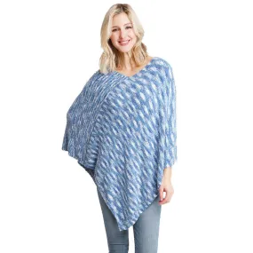 Soft Cozy Mixed Printed Poncho