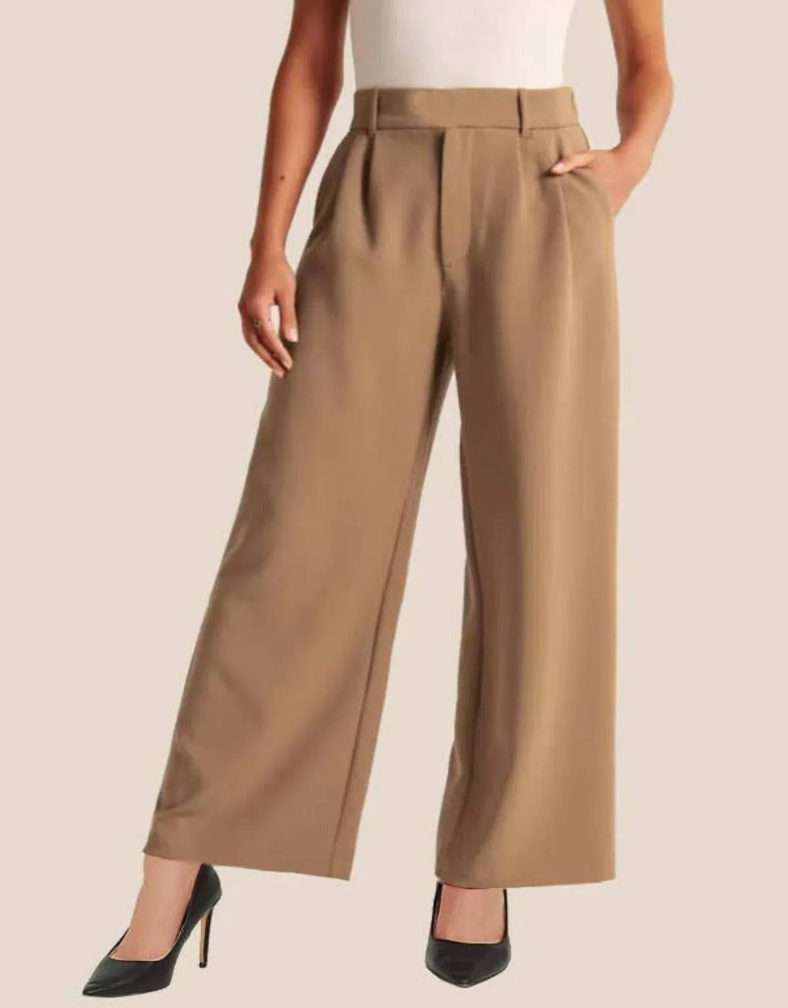 Solid color formal office dressy pants