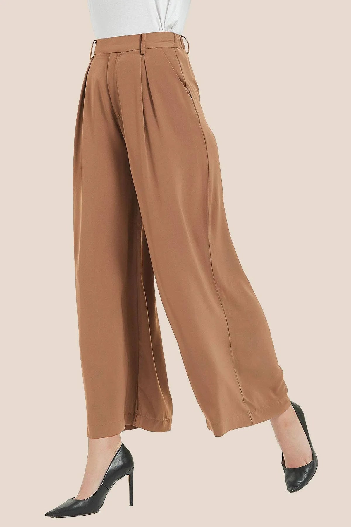 Solid color formal office dressy pants