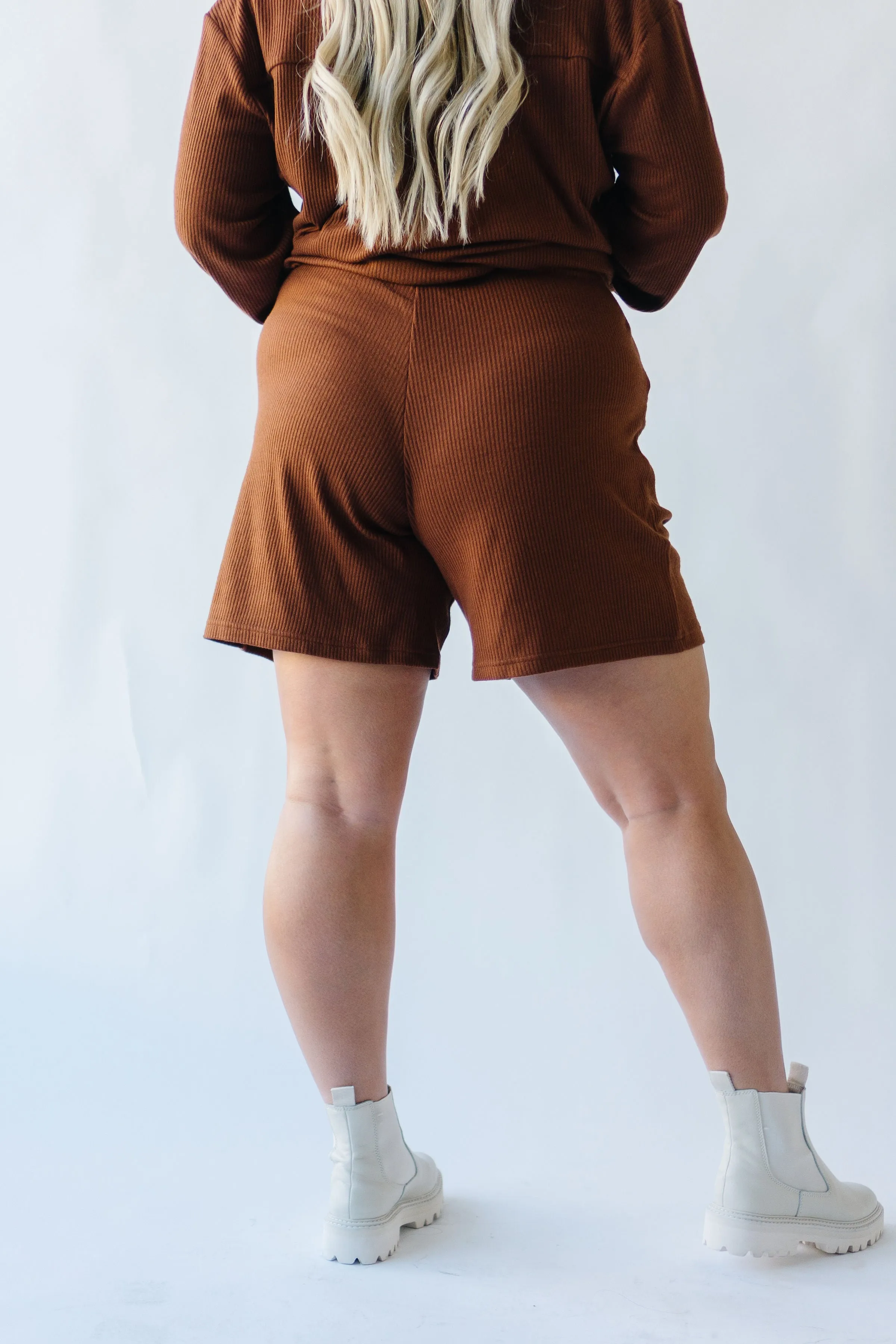 The Du Sol Cozy Ribbed Shorts in Brown