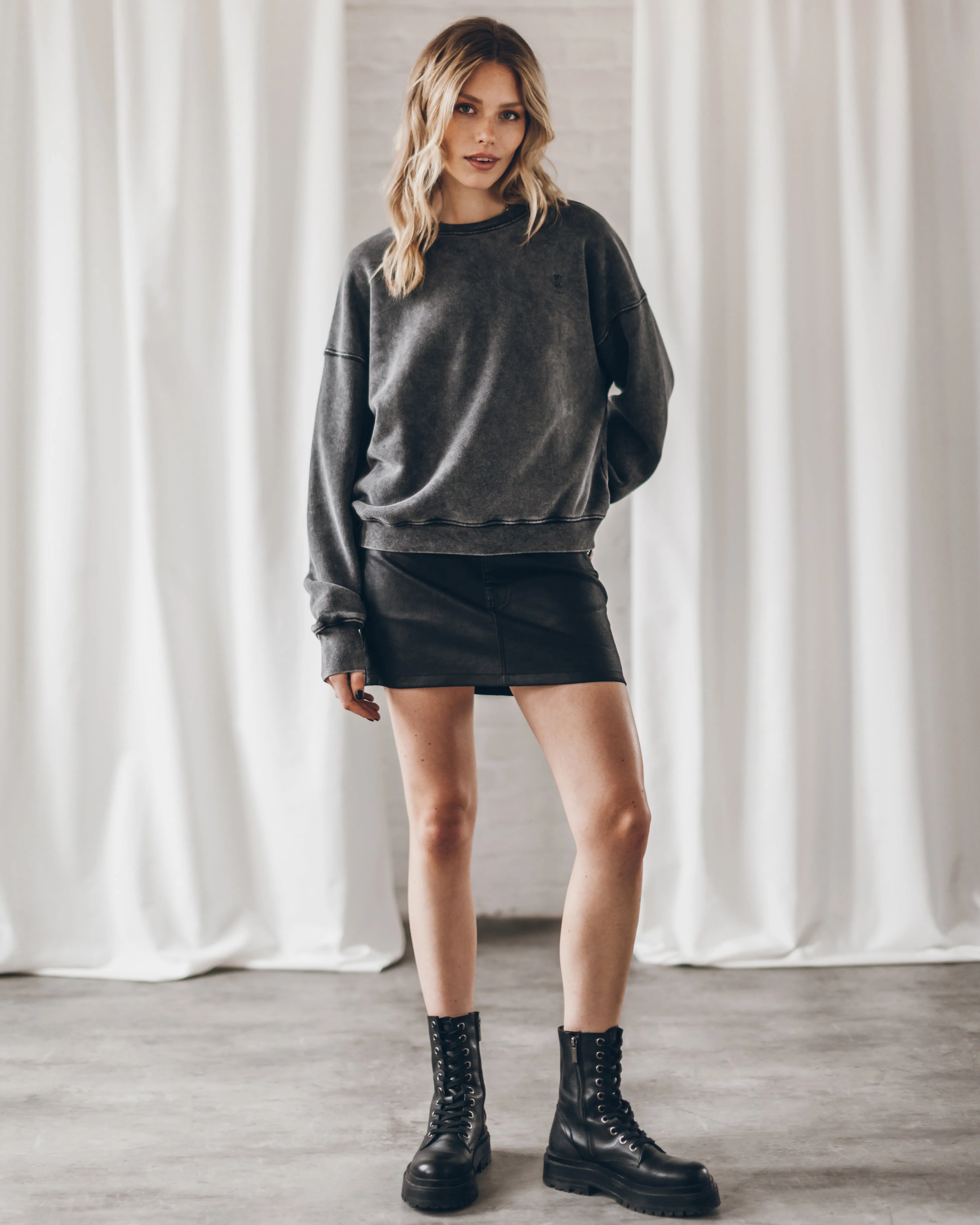 The Marble Grey Cozy Base Sweater