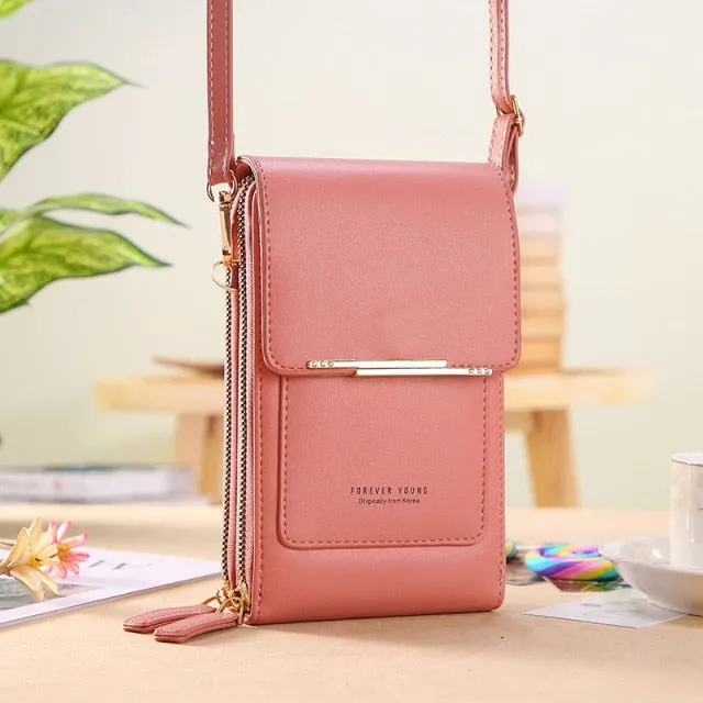 Women Bags Soft Leather Wallets Touch Screen Cell Phone Purse Crossbody Shoulder Strap Handbag for Female Cheap Women's Bags