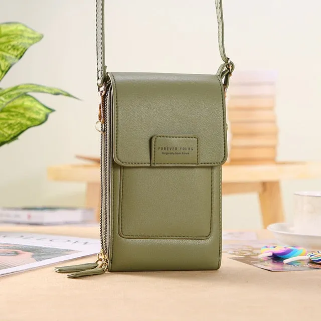 Women Bags Soft Leather Wallets Touch Screen Cell Phone Purse Crossbody Shoulder Strap Handbag for Female Cheap Women's Bags