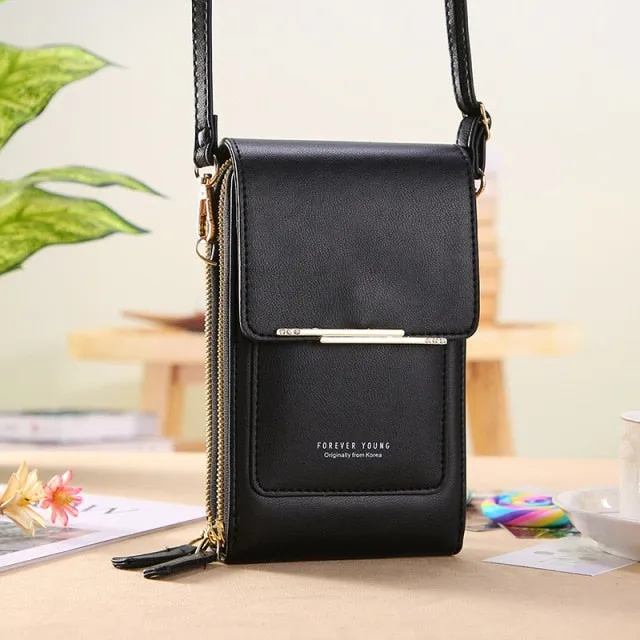 Women Bags Soft Leather Wallets Touch Screen Cell Phone Purse Crossbody Shoulder Strap Handbag for Female Cheap Women's Bags