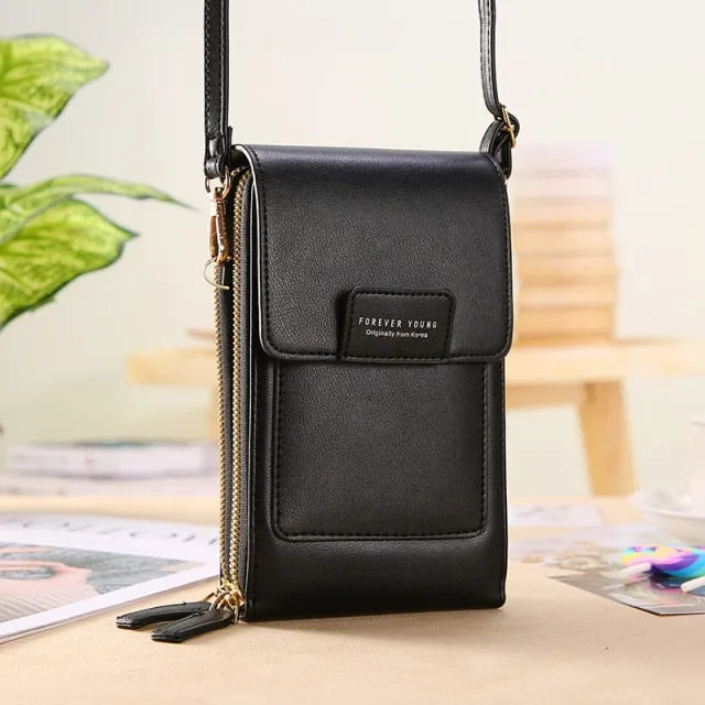 Women Bags Soft Leather Wallets Touch Screen Cell Phone Purse Crossbody Shoulder Strap Handbag for Female Cheap Women's Bags