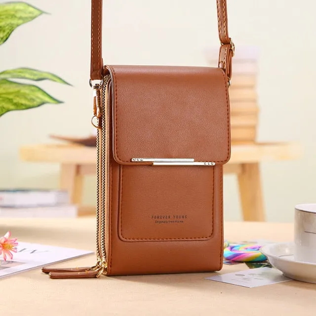 Women Bags Soft Leather Wallets Touch Screen Cell Phone Purse Crossbody Shoulder Strap Handbag for Female Cheap Women's Bags