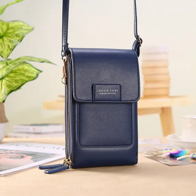 Women Bags Soft Leather Wallets Touch Screen Cell Phone Purse Crossbody Shoulder Strap Handbag for Female Cheap Women's Bags