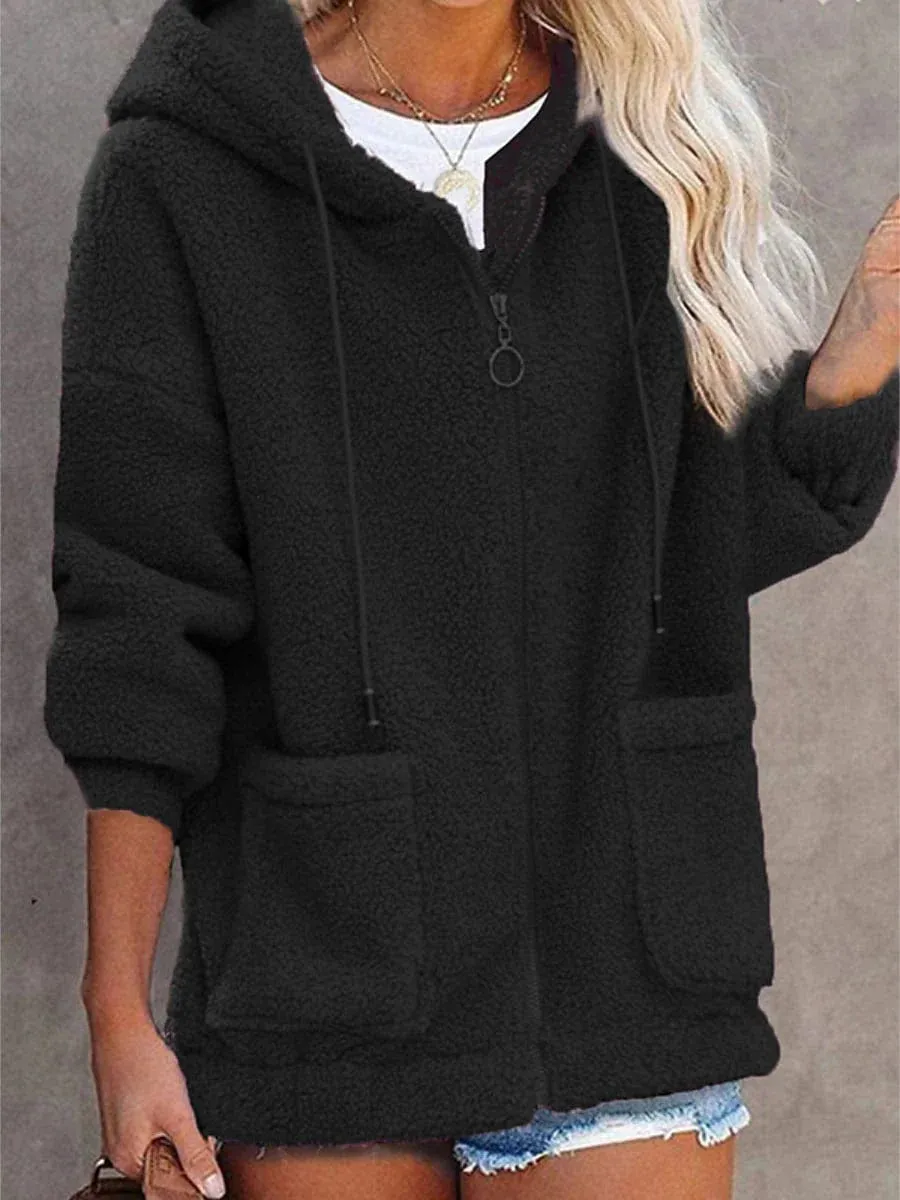 Women's Cozy Hooded Teddy Coat for Fall