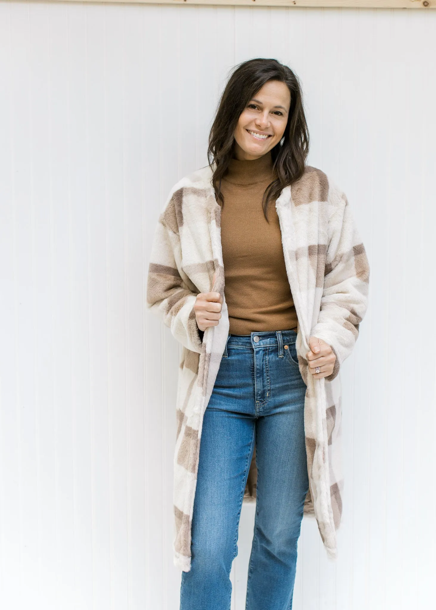 X Cozy Plaid Coat